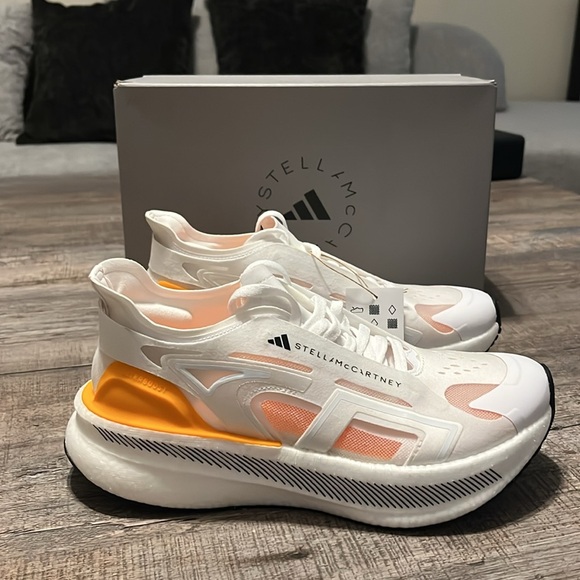 NWT Adidas by Stella McCartney Ultraboost 5 Shoes - White/Orange - IE8770 - Picture 8 of 17